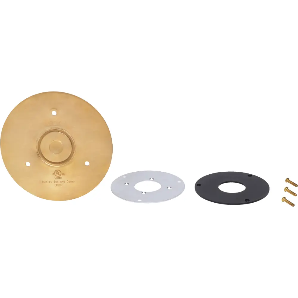 Brass Single Screw Plug Floor Box Cover