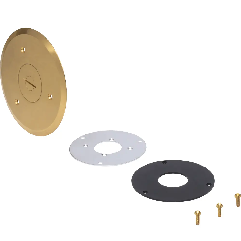 Brass Single Screw Plug Floor Box Cover