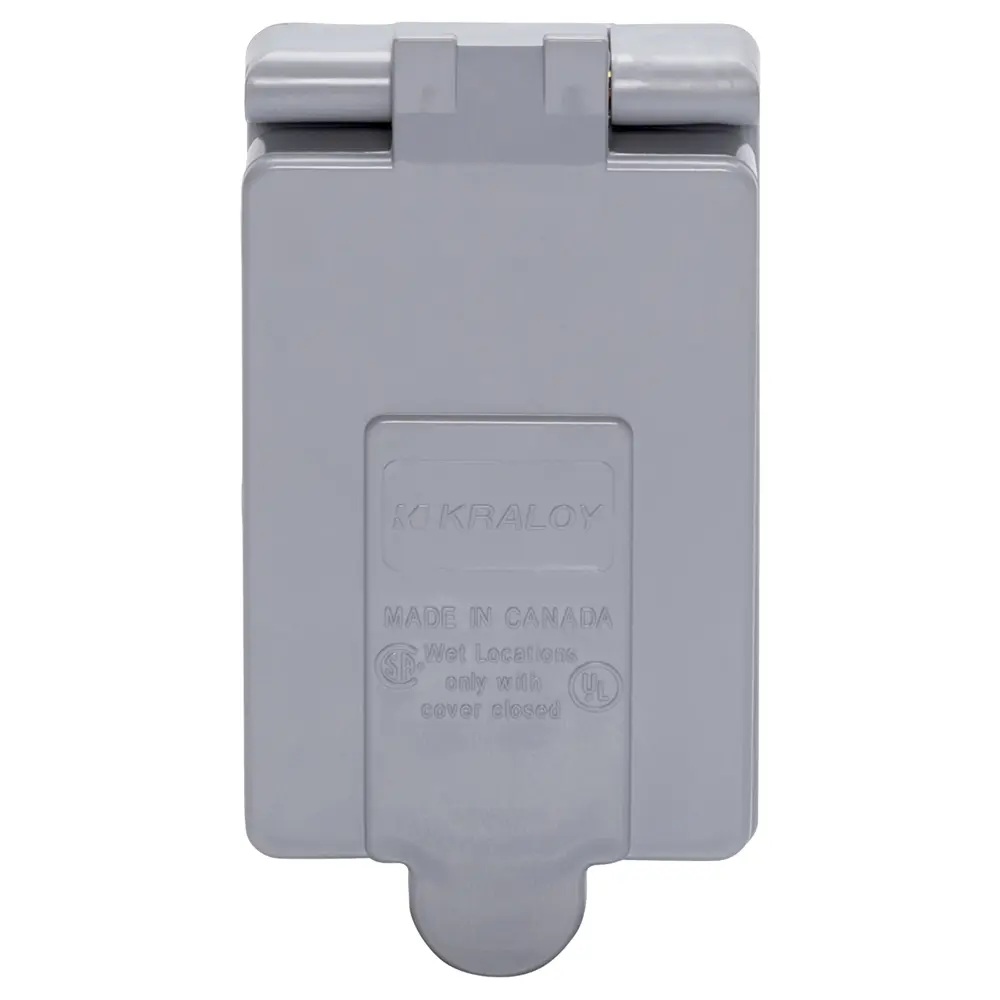 Duplex Receptacle Cover, Gray