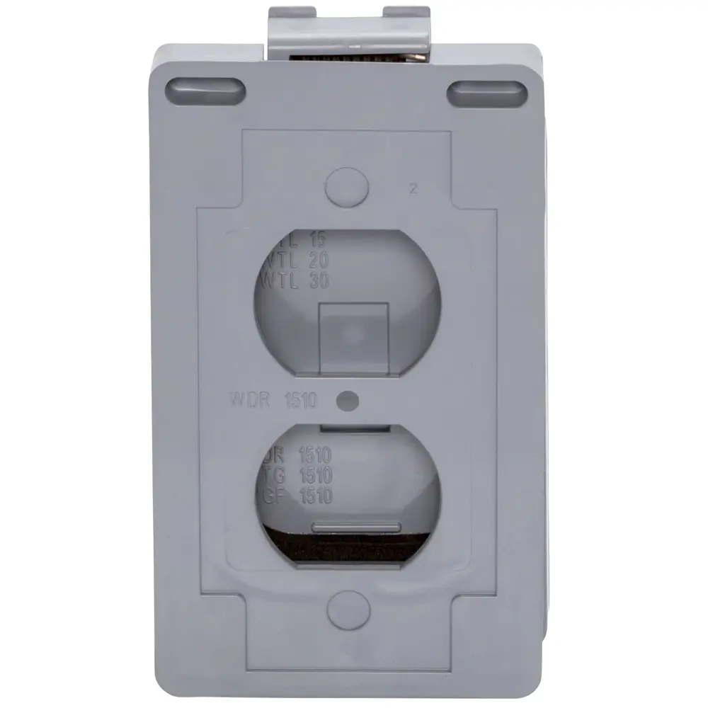Duplex Receptacle Cover, Gray