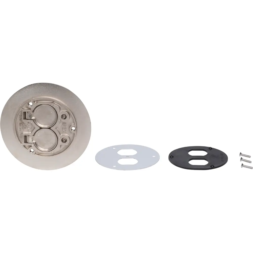 Nickel Cover Plate w/ Dual Flip Lid