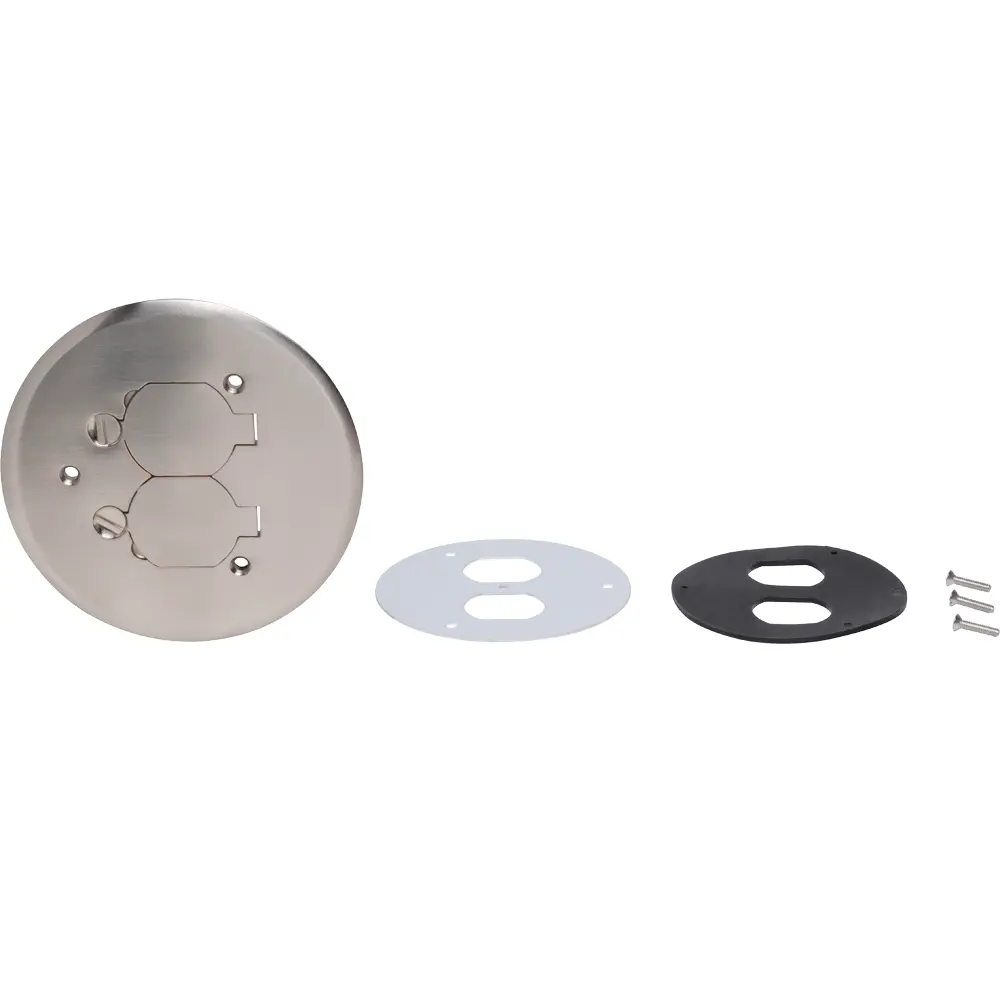 Nickel Cover Plate w/ Dual Flip Lid