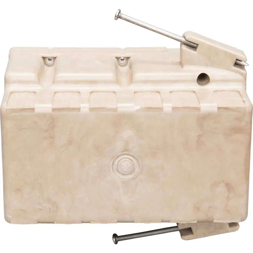 3-Gang Nail-On Box, New Work, 56.5 Cu In., Off White