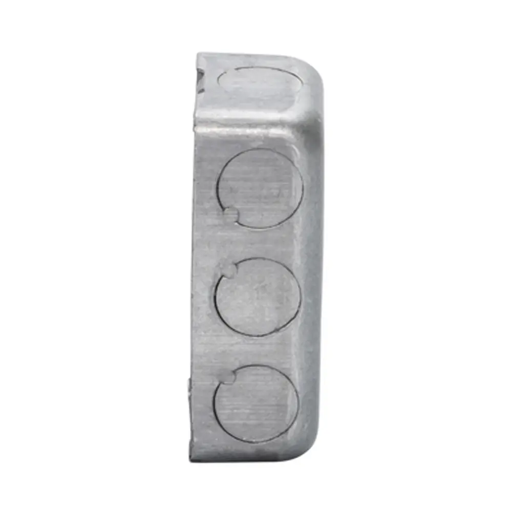 Single-Gang Drawn Super Shallow Handy Box w/ Raised Ground Emboss, 1/2" KO, 1-1/4" Deep