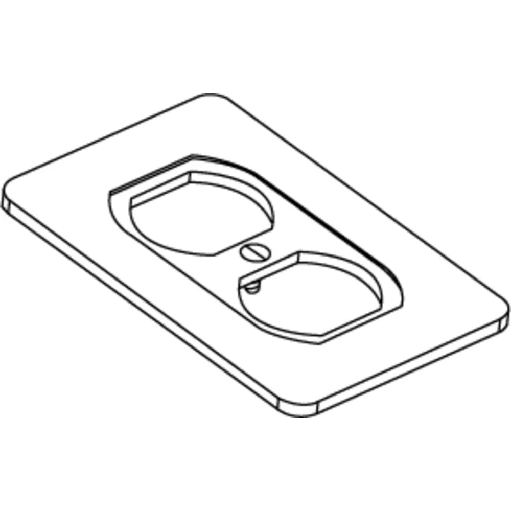 Single-Gang Duplex Receptacle Cover, Malleable Iron 1 Single-Gang Duplex Receptacle Cover, Malleable Iron
