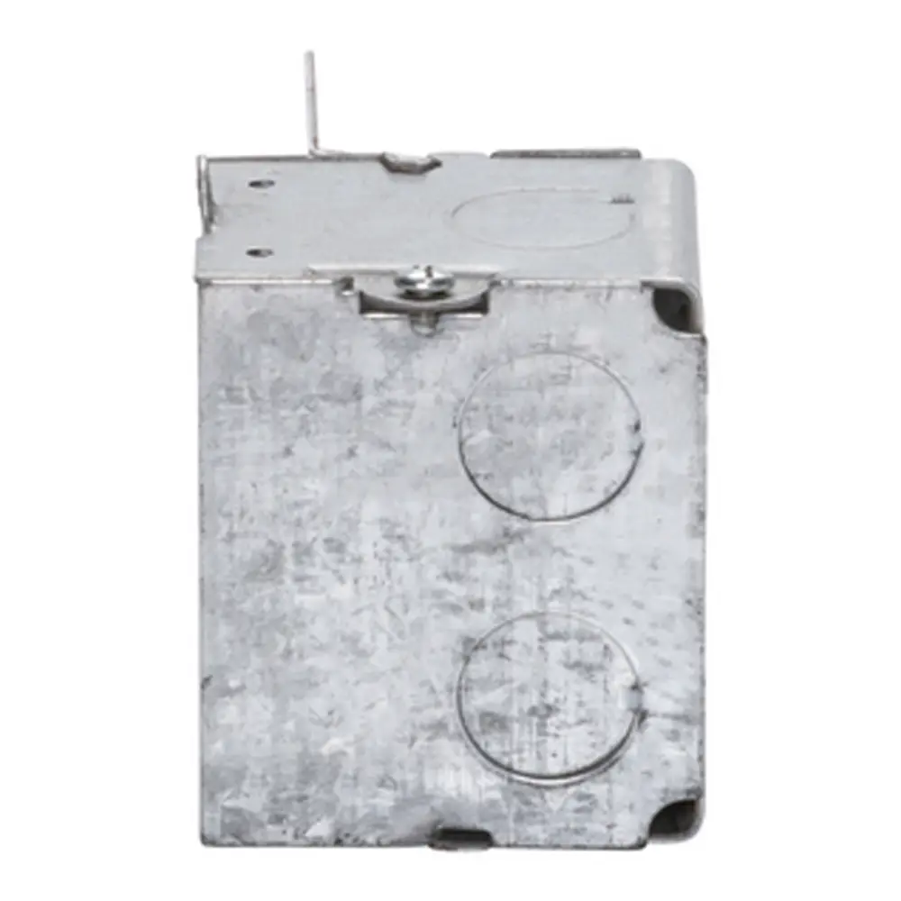 Single-Gang Gangable Box, Bracket, 1/2" KO's, 2-1/2" Deep