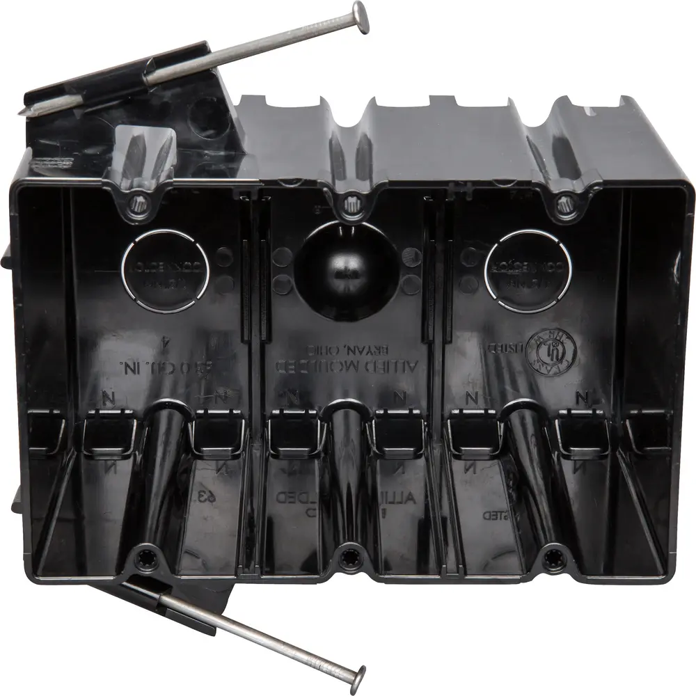3-Gang Speed Klamps™ Electrical Box, Face Bracket Side Mount Hanger, 64 Cu. In.