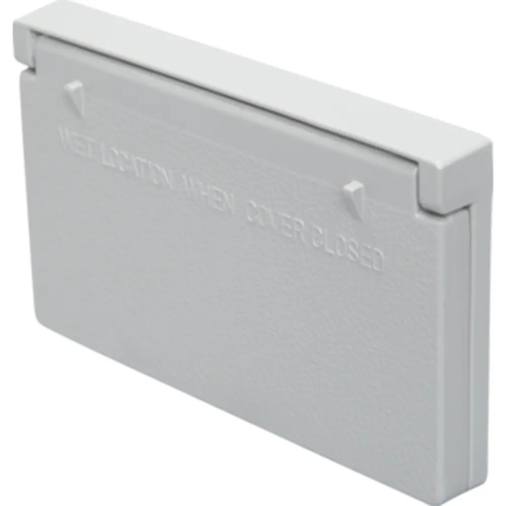 Single-Gang GFCI Cover, Horizontal, Die-Cast Aluminum, Gray 3 Single-Gang GFCI Cover, Horizontal, Die-Cast Aluminum, Gray