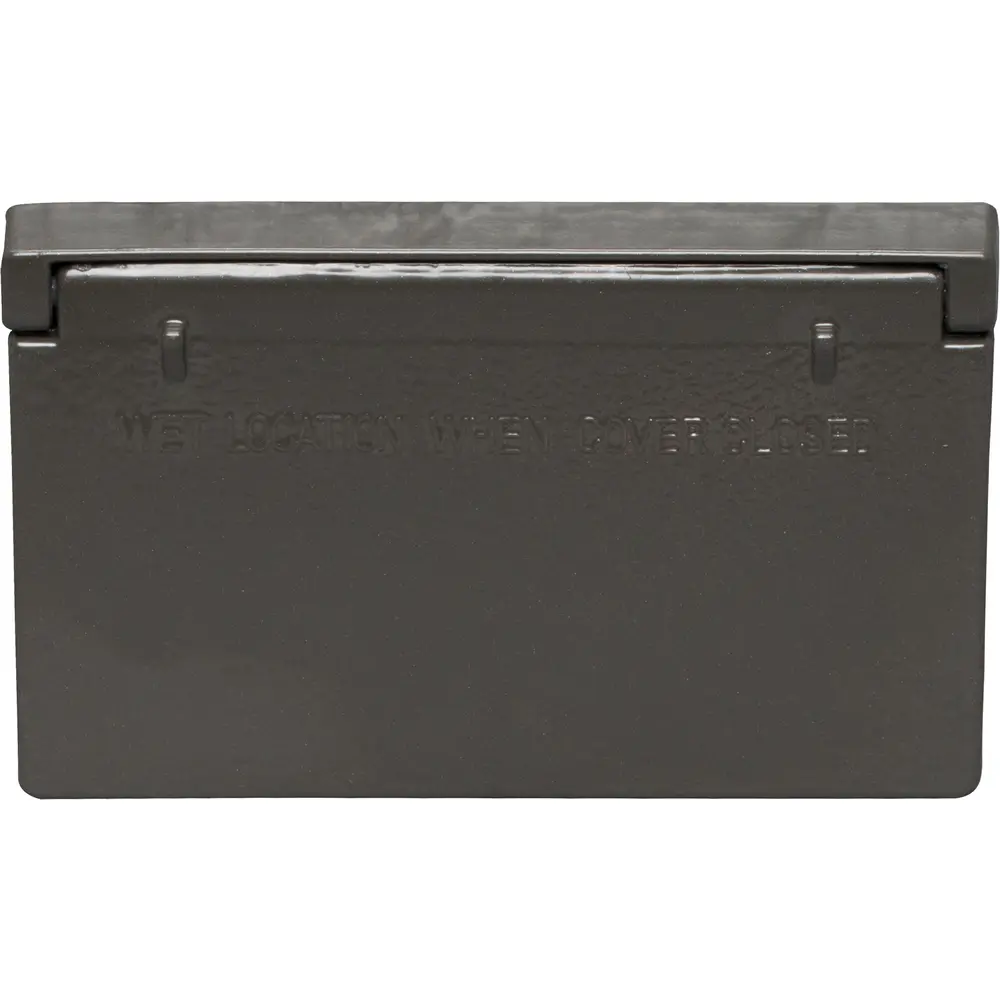 Single-Gang GFCI Cover, Horizontal, Die-Cast Zinc, Bronze