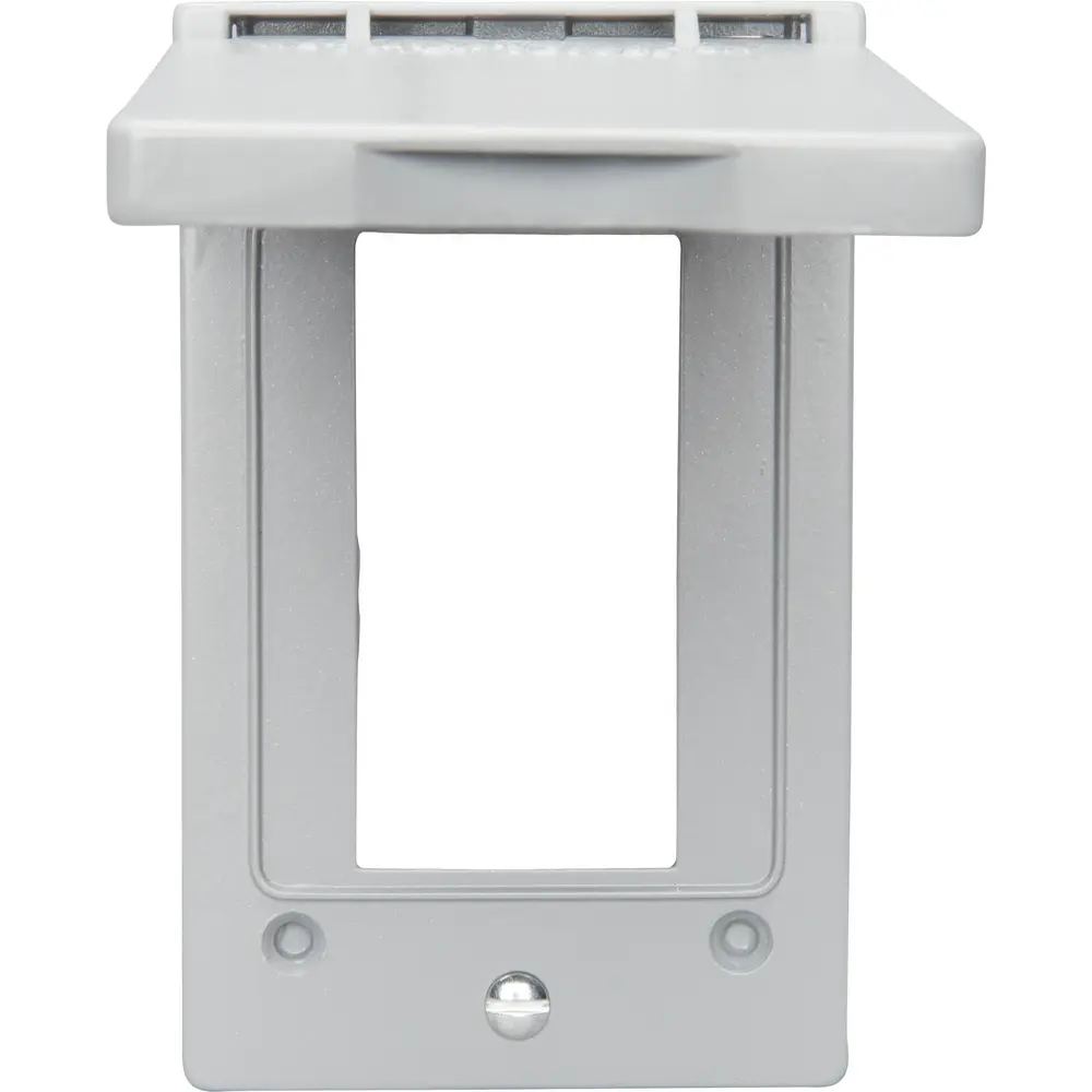 Single-Gang GFCI Cover, Vertical, Die-Cast Aluminum, Gray 3 Single-Gang GFCI Cover, Vertical, Die-Cast Aluminum, Gray