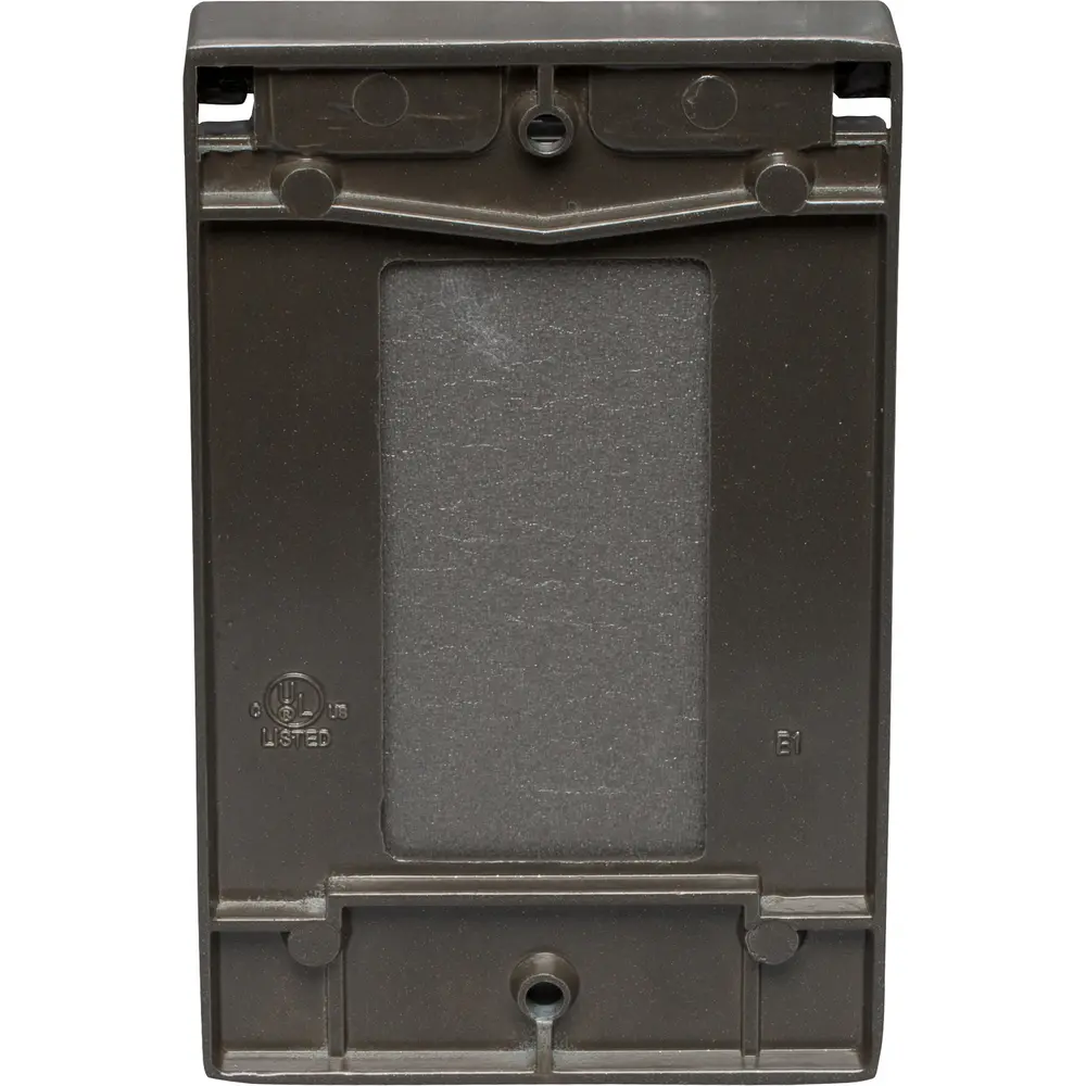 Single-Gang GFCI Cover, Vertical, Die-Cast Zinc, Bronze