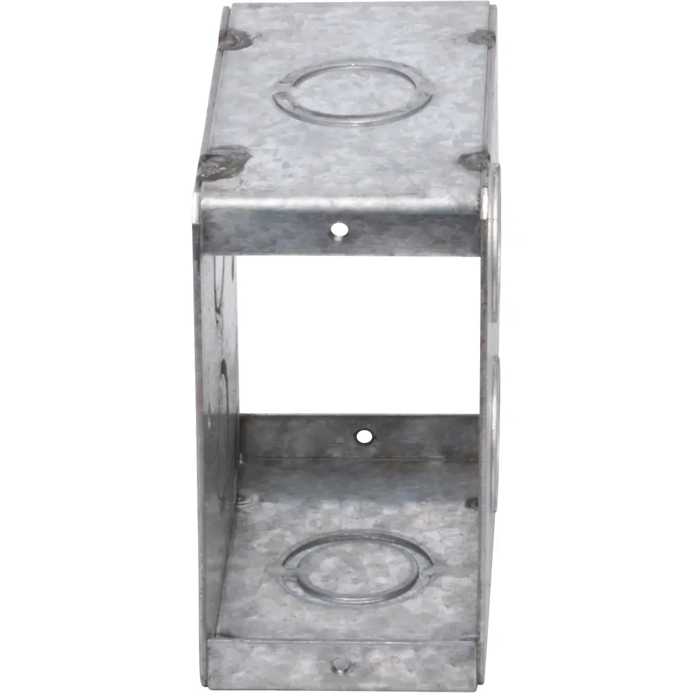 Single-Gang Masonry Thru Box, (6) CKO's, 3-1/2" Deep