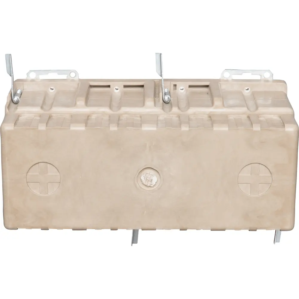 4-Gang Electrical Box w/ Metal Ears, 70 Cu. In., Off White