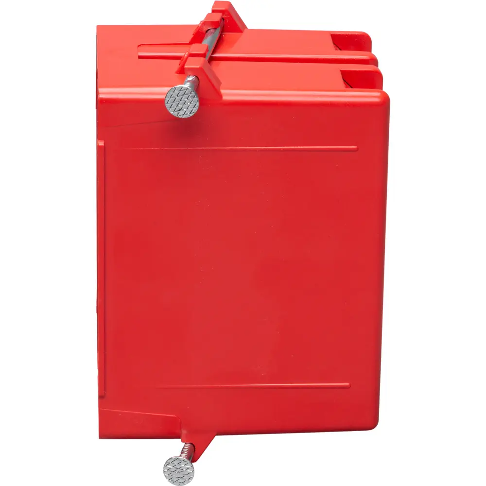 Single-Gang Plastic Switch Box, Nail-On, Red, 18 Cu. In.