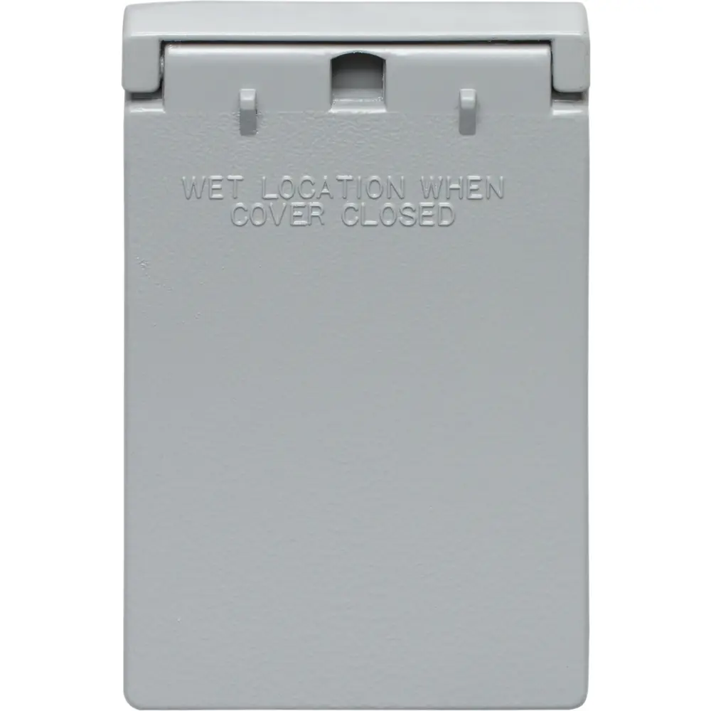 Single-Gang Weatherproof 30 A Twist Lock Cover, Die Cast Zinc, Gray 2 Single-Gang Weatherproof 30 A Twist Lock Cover, Die Cast Zinc, Gray