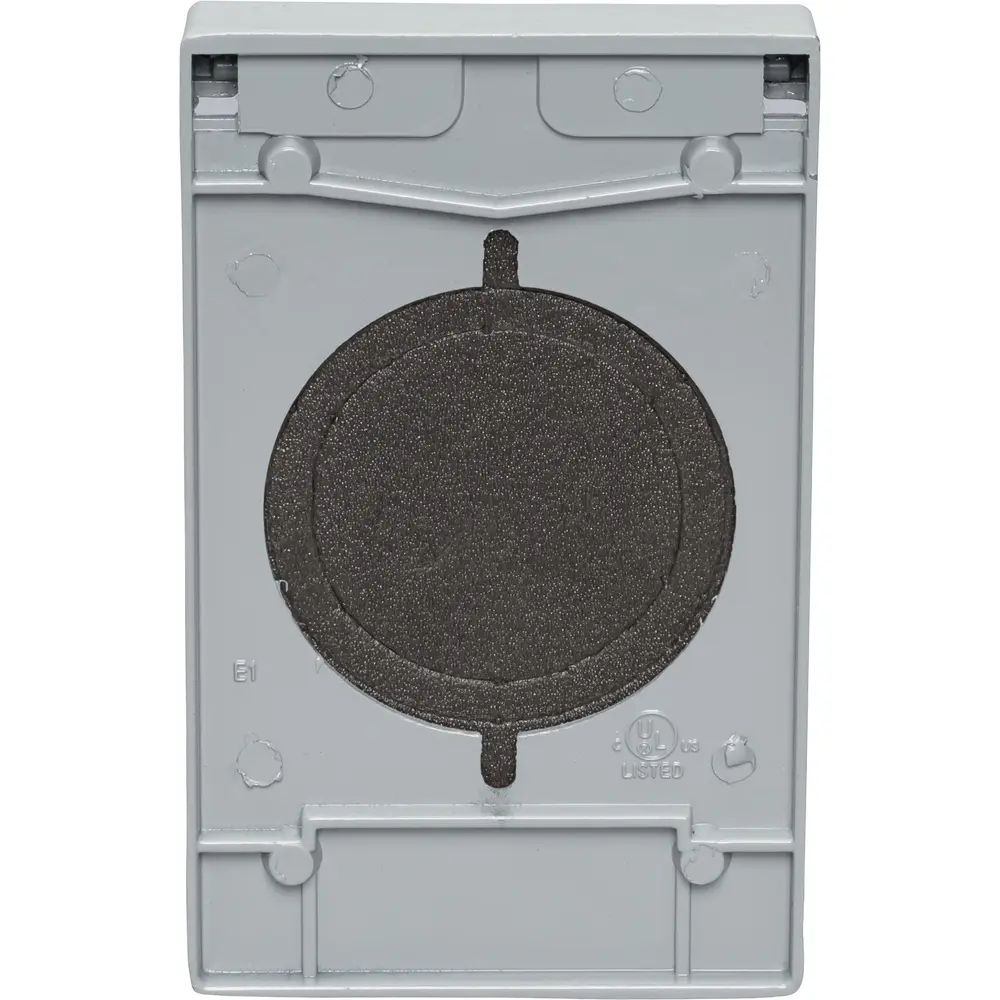 Single-Gang Weatherproof 50 A Twist Lock Cover, Die Cast Aluminum, Gray