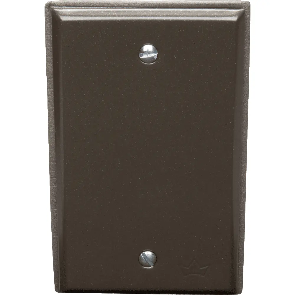 Single-Gang Weatherproof Blank Cover, Bronze