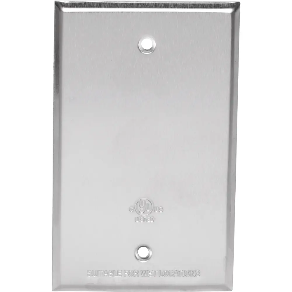 Single-Gang Weatherproof Blank Cover, Chrome 2 Single-Gang Weatherproof Blank Cover, Chrome