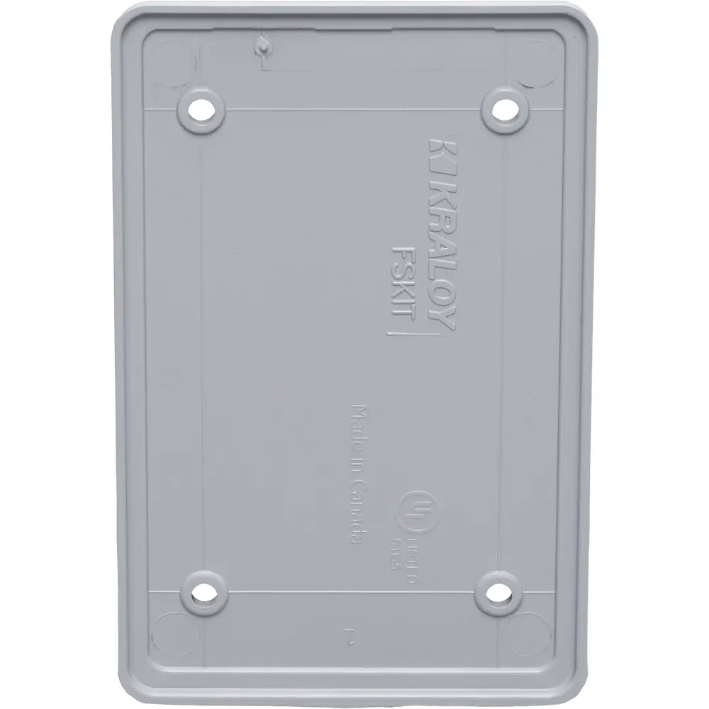 Single-Gang Weatherproof Blank Cover, Gray