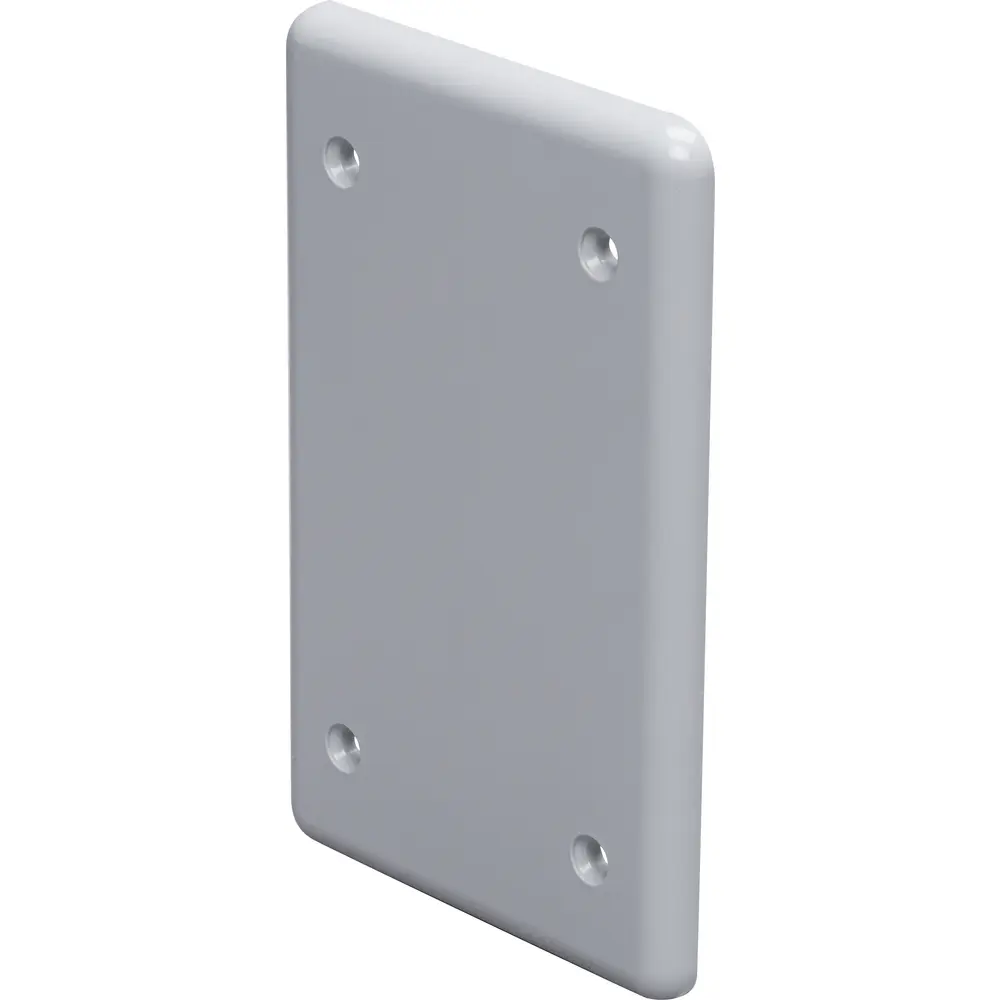 Single-Gang Weatherproof Blank Cover, Gray