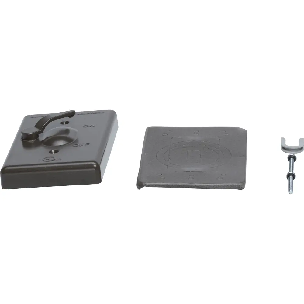 Single-Gang Weatherproof Toggle Switch Cover, Die Cast Aluminum/PVC, Bronze
