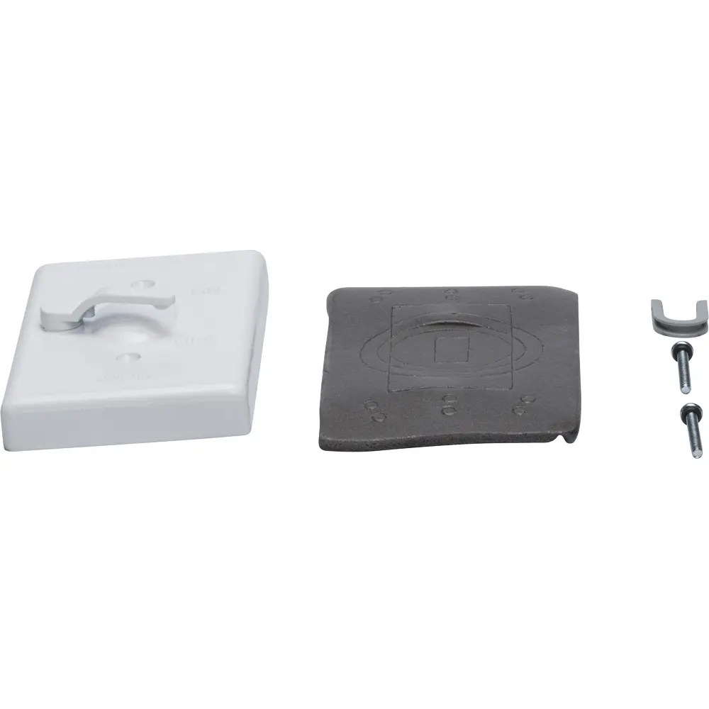 Single-Gang Weatherproof Toggle Switch Cover, Die Cast Aluminum/PVC, White