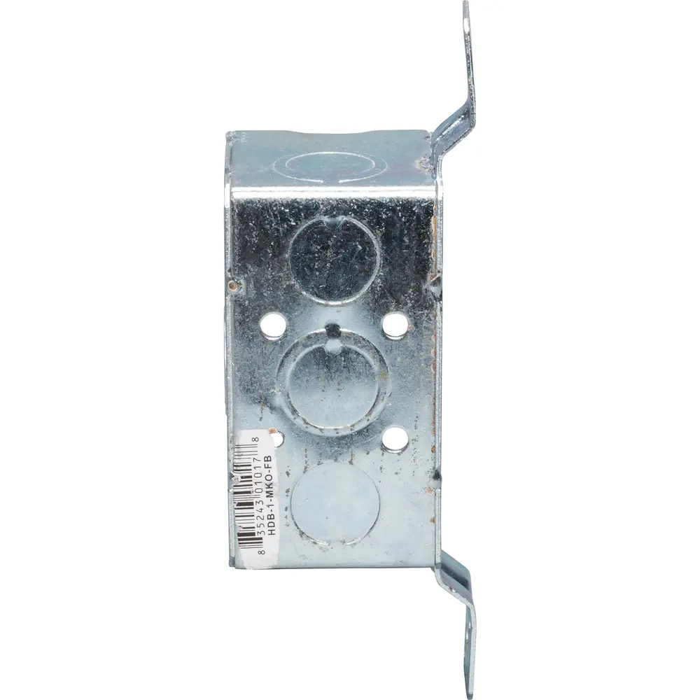 Single-Gang Welded Handy Box, Flush Bracket, 1/2" MKO's, 2-1/8" Deep