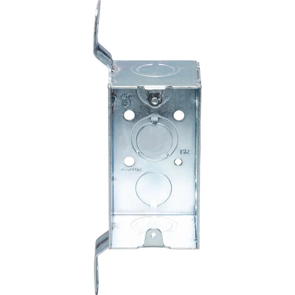 Single-Gang Welded Handy Box, Flush Bracket, 1/2" MKO's, 2-1/8" Deep