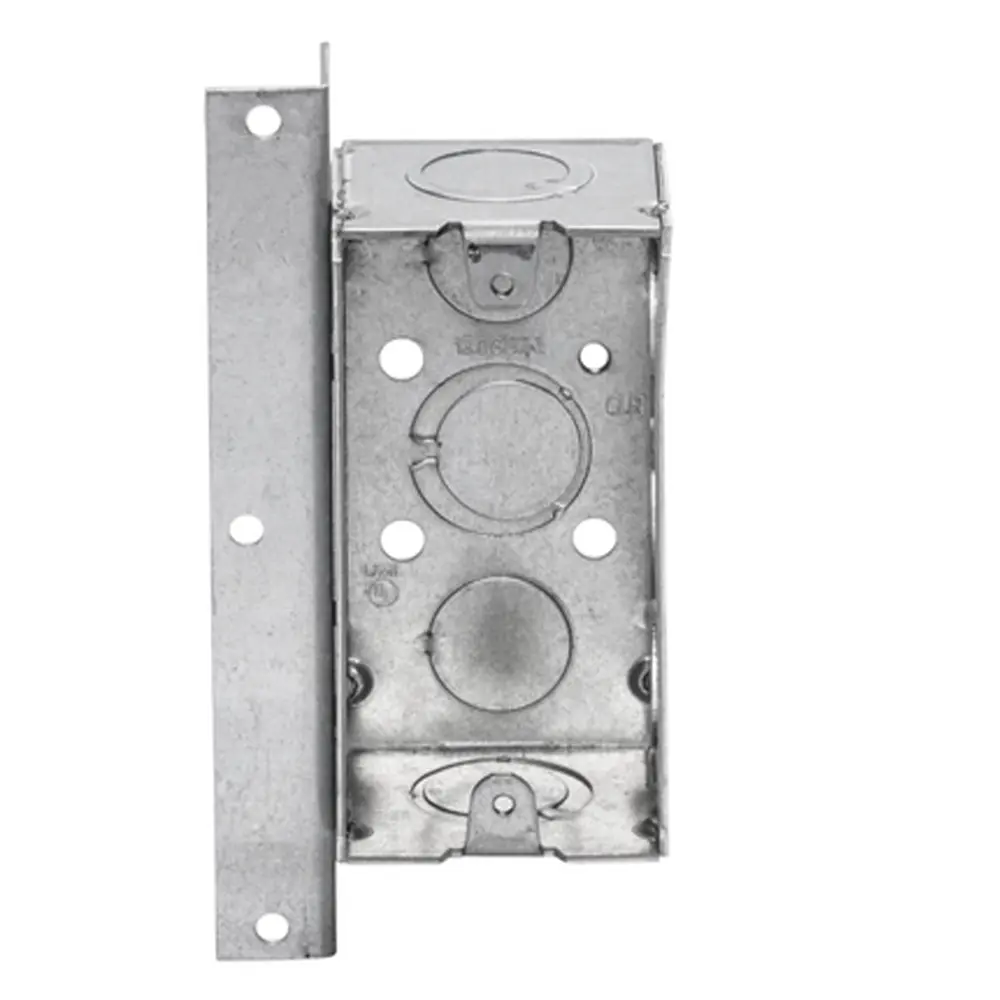 Single-Gang Welded Handy Box w/ AB Bracket, 1/2" MKO's, 1-7/8" Deep