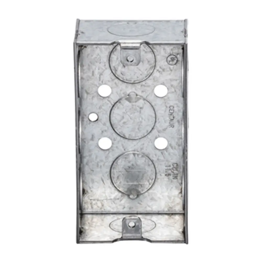 Single-Gang Welded Shallow Handy Box, 1/2" KO's, 1-1/2" Deep