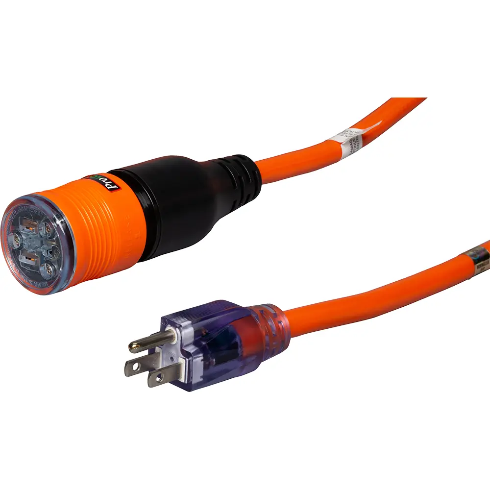 100' 12/3 SJTW Molded Extension Cords With CGM, Orange
