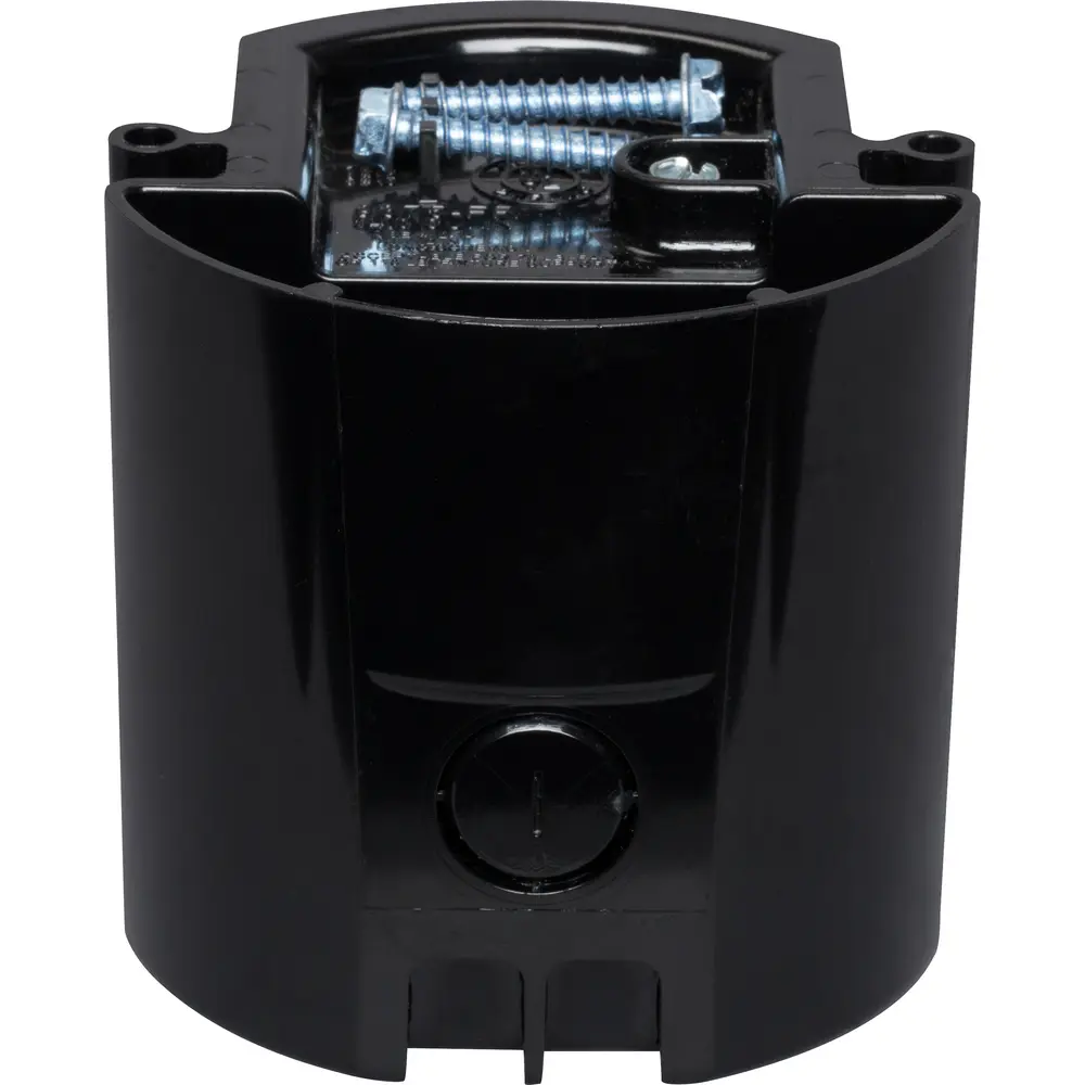 4" Round Fan Support Box, Black