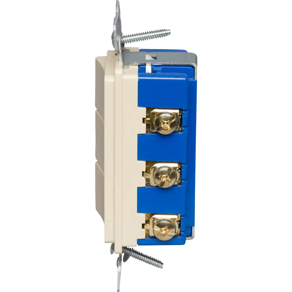 15 A 120/277 VAC Decora (3) Single-Pole Combination Switch, Ivory 3 15 A 120/277 VAC Decora (3) Single-Pole Combination Switch, Ivory