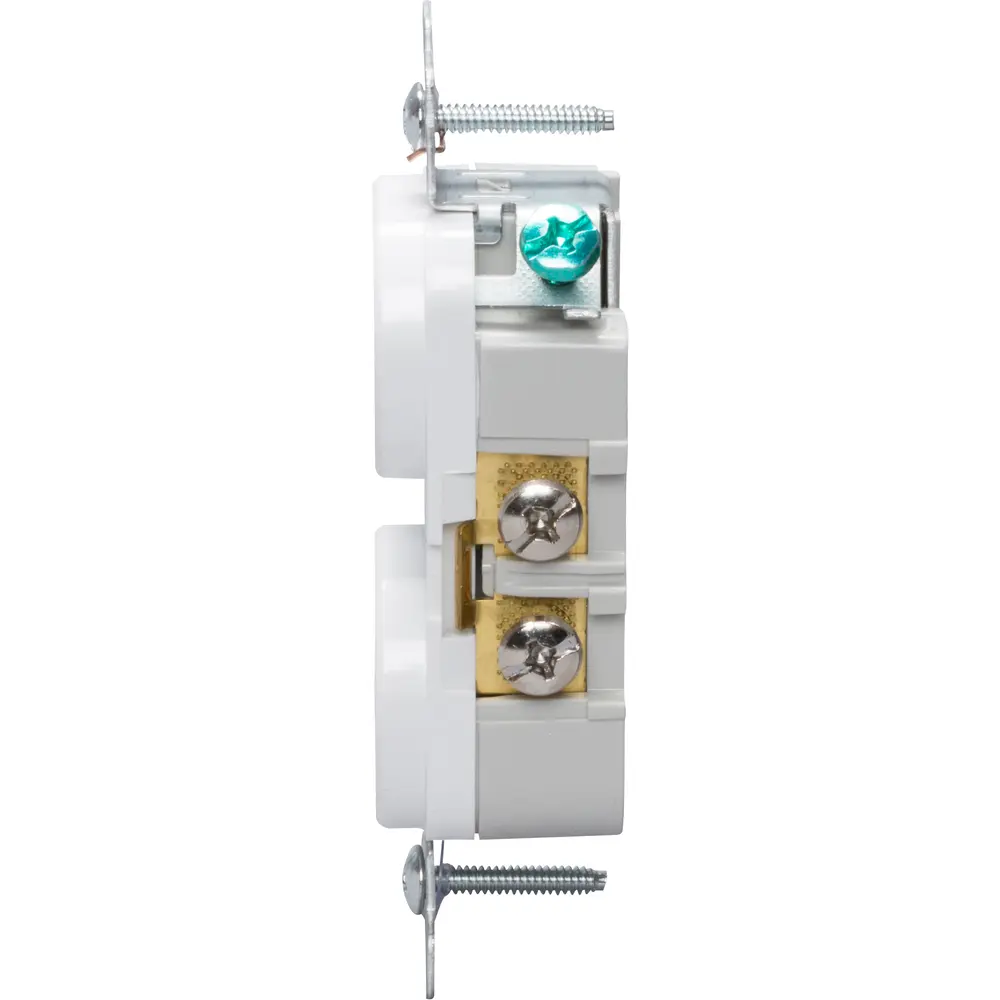 20 A 125 VAC 5-20R Commercial Grade Duplex Receptacle, White 3 20 A 125 VAC 5-20R Commercial Grade Duplex Receptacle, White