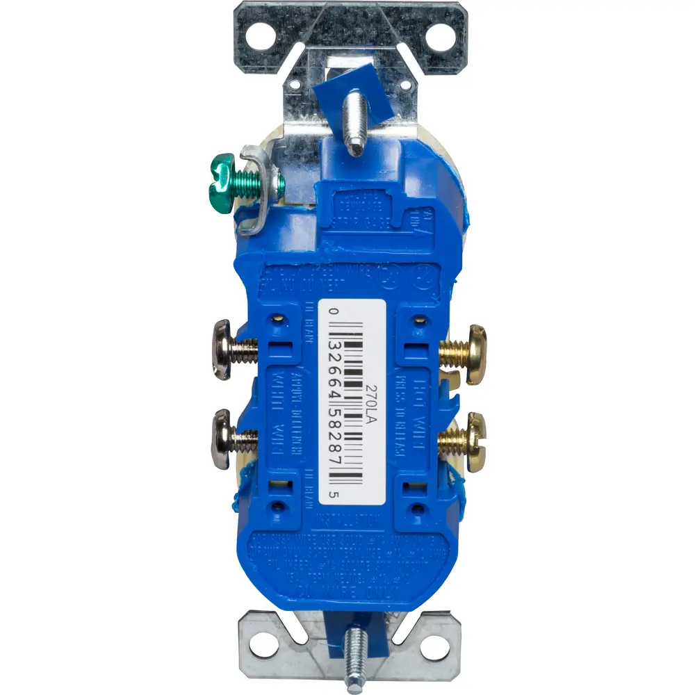 15 A 125 VAC NEMA 5-15R Duplex Receptacle, Ivory