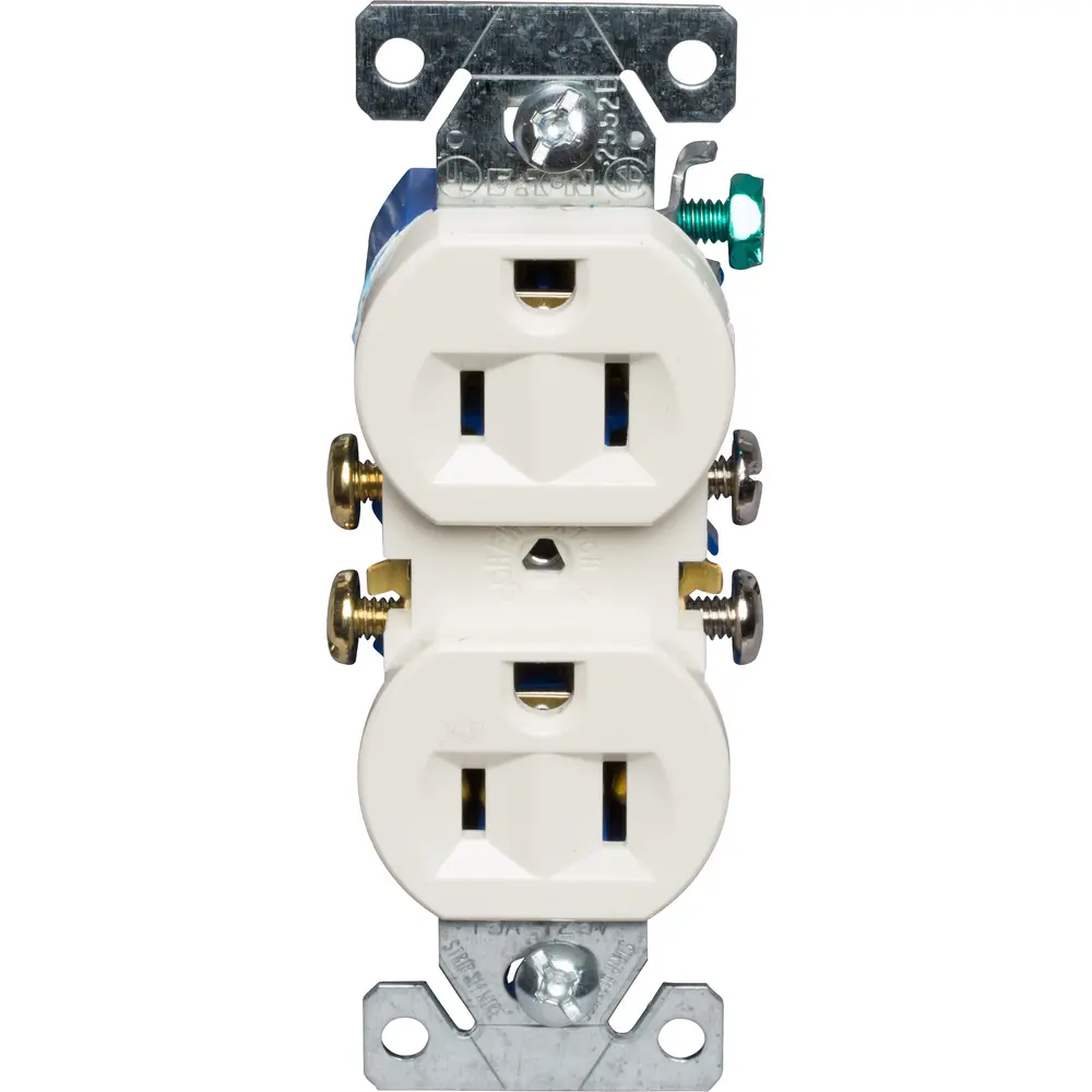 15 A 125 VAC NEMA 5-15R Duplex Receptacle, Light Almond