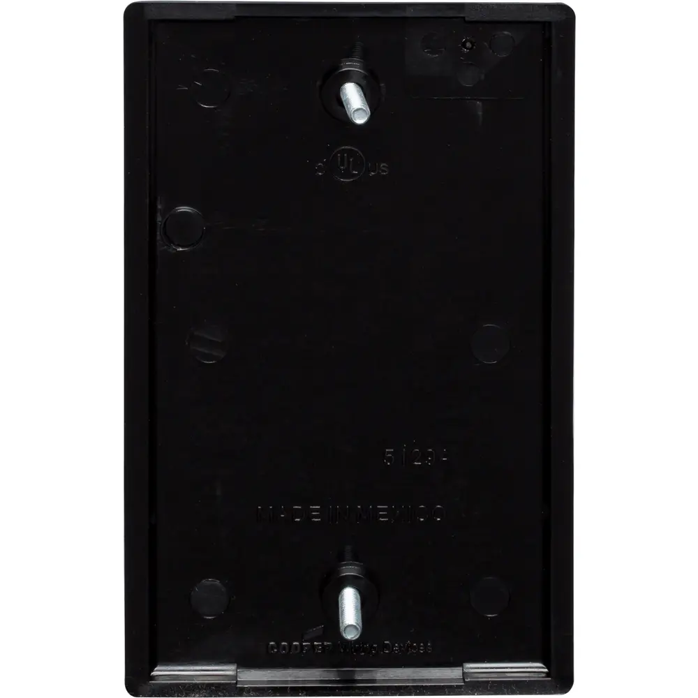 Single-Gang Blank Wall Plate, Standard Size, Nylon, Black