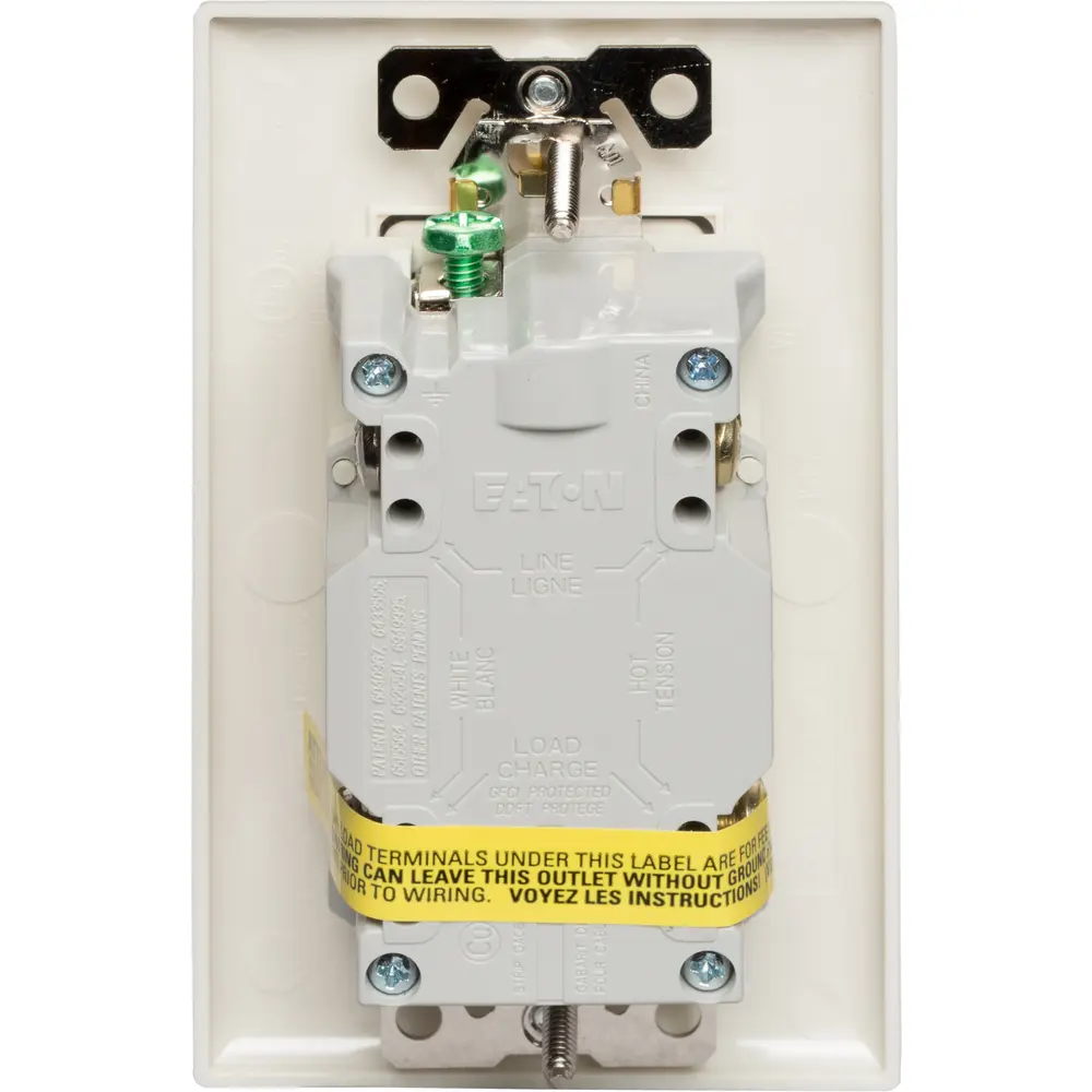 15 A 125 VAC Tamper/Weather-Resistant Self-Test GFCI Receptacle, Light Almond