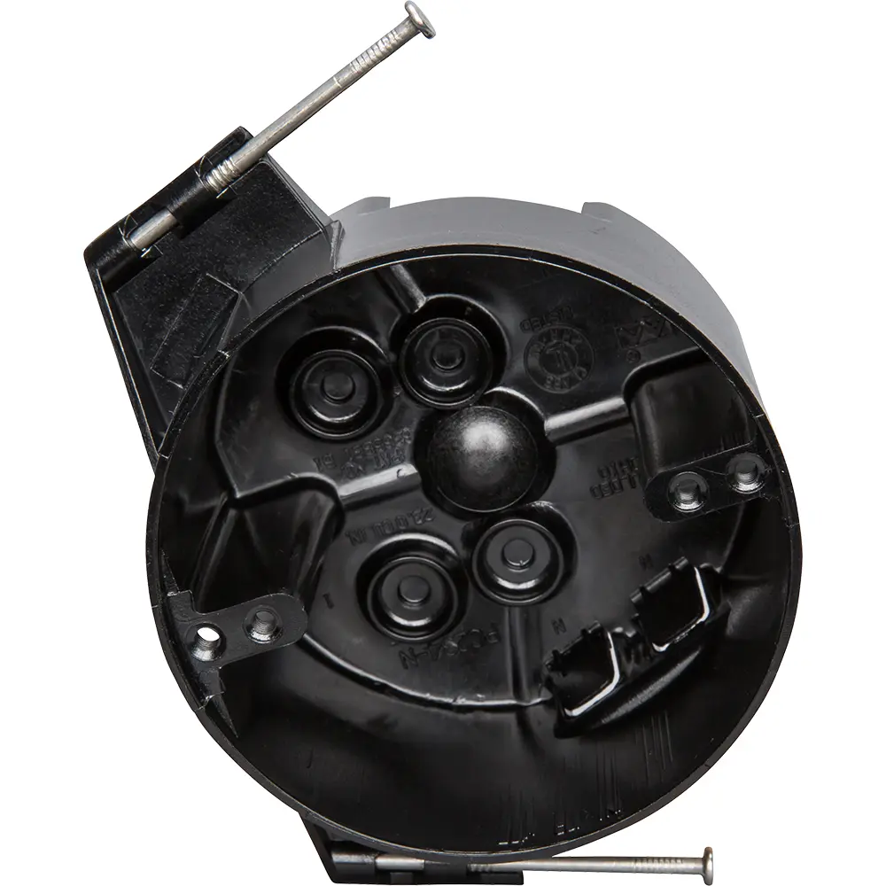 4" Round Fixture Support Box, Black