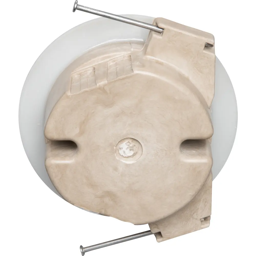 4" Round Fixture Support Box w/ Air Sealed Flange, 22.5 Cu. In., White