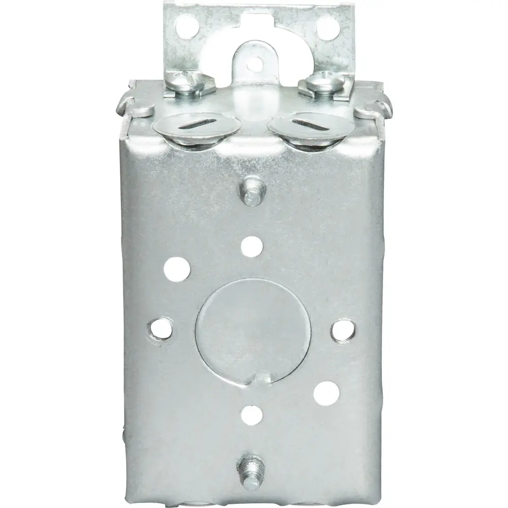 1-1/2" Non-Gangable Switch Box, (4) Cable, (1) 1/2" KO, NM Clamps, Ears, 7.5 Cu. In.