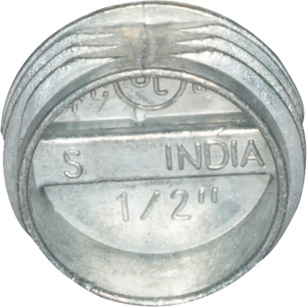 1/2" Closure Plug, Zinc, Gray