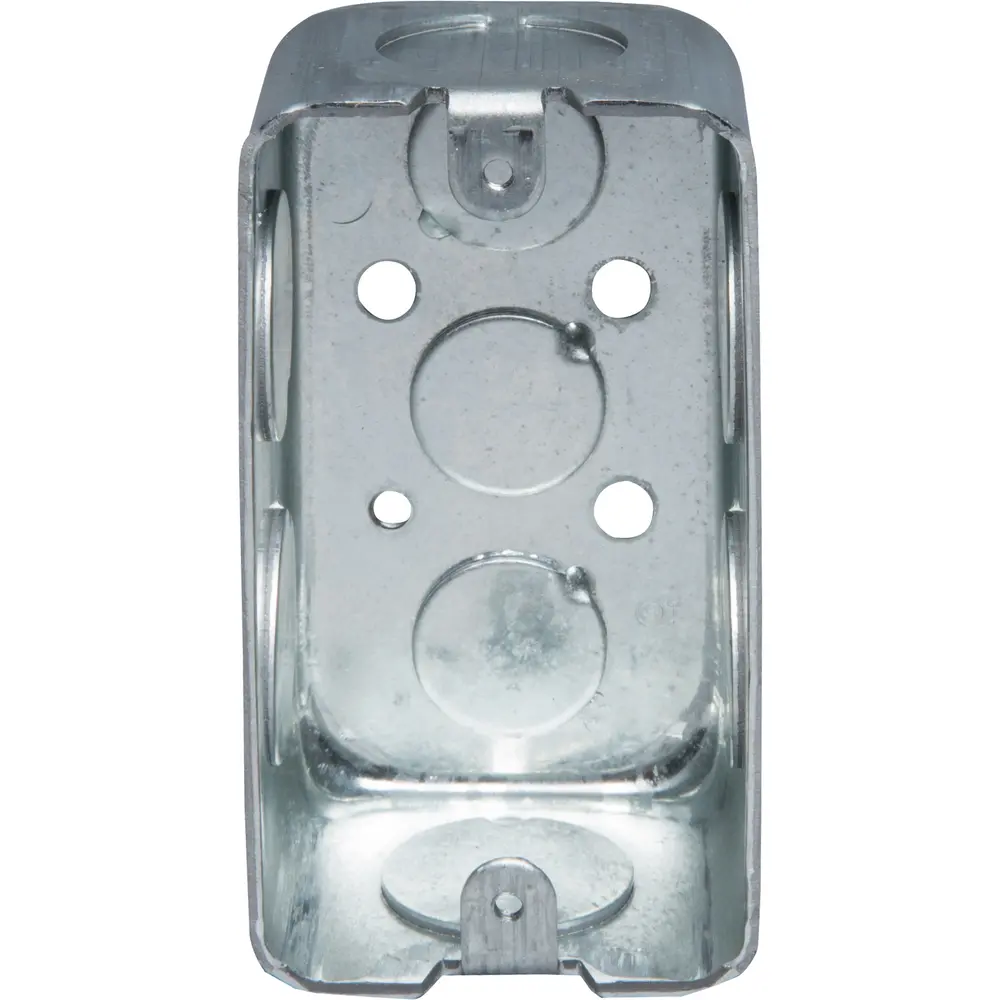 1-7/8" Deep Steel Utility Box, (6) 3/4" Side KOs, (3) 1/2" Bottom KOs