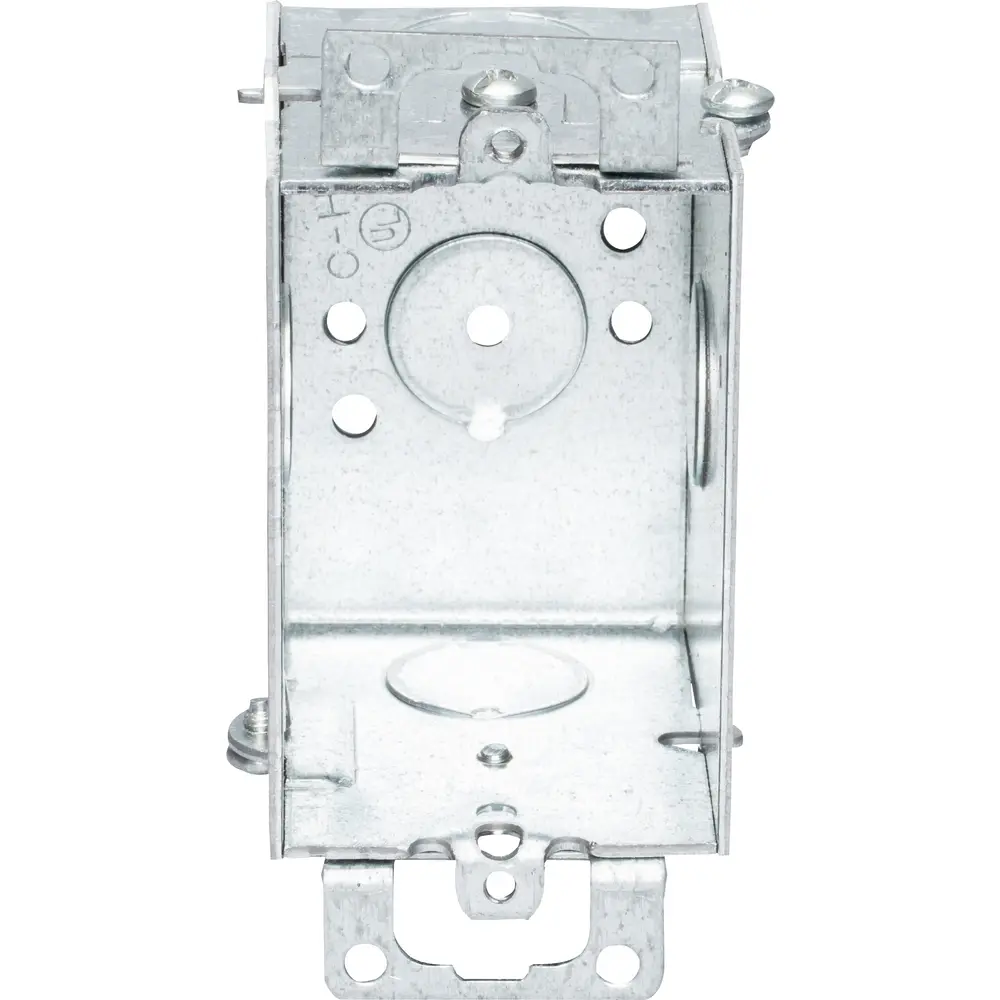 2-1/2" Gangable Switch Box, 1/2" F Set, (3) 1/2" KO, AC/MC Clamps, 12.5 Cu. In.