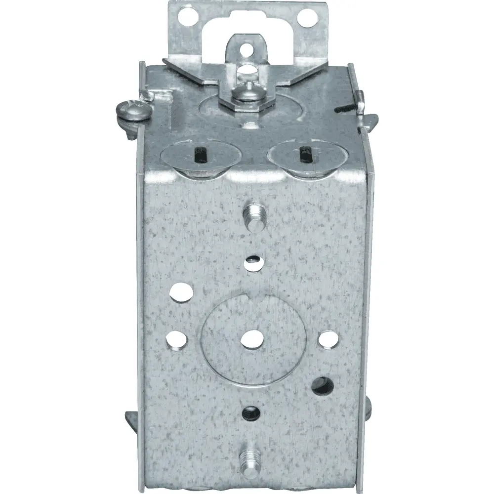 2-1/2" Gangable Switch Box, (2) Cable, (2) 1/2" KO, AC/MC Clamps, Ears, 12.5 Cu. In.