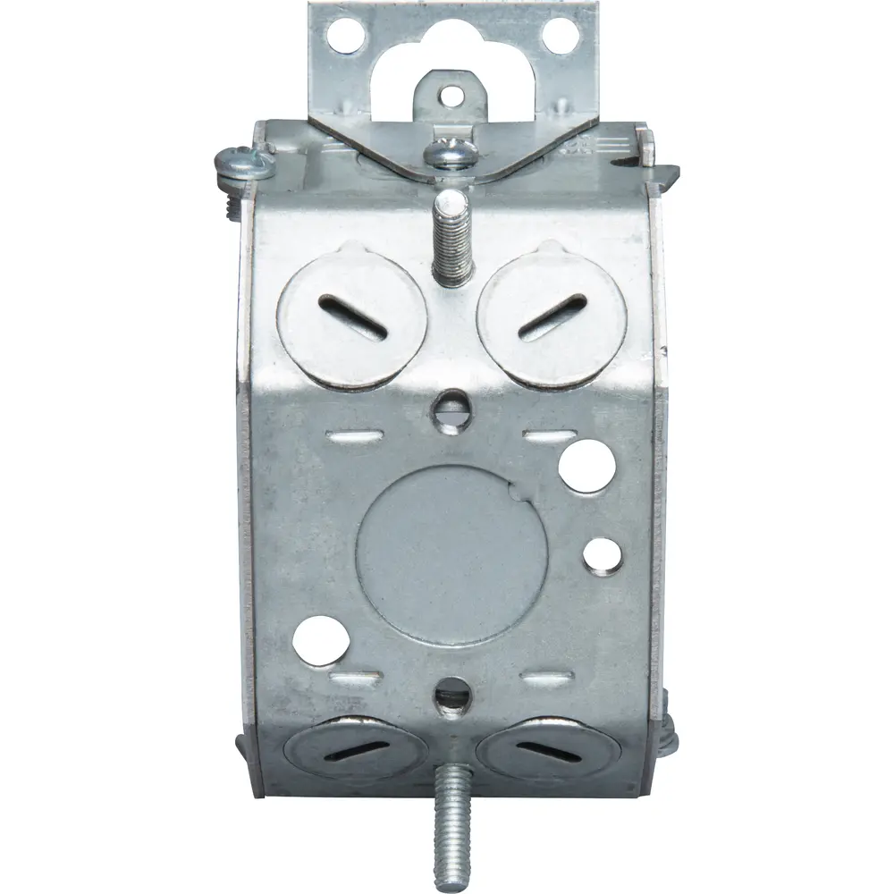 2-1/4" Gangable Switch Box, (2) Cable, (1) 1/2" KO, Beveled Corners, Ears, 10.5 Cu. In.