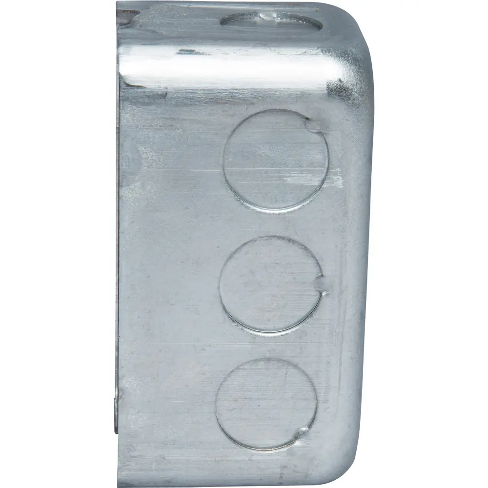 2-1/8" Deep Steel Utility Box, (8) 1/2" Side KOs, (3) 1/2" Bottom KOs