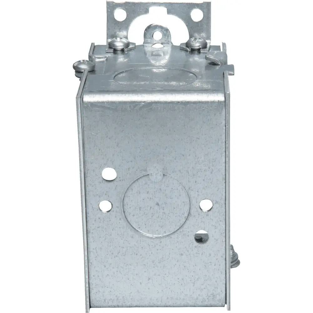 2-3/4" Gangable Switch Box, (2) 3/4", (1) 1/2" KOs, Conduit, Ears, 14 Cu. In.