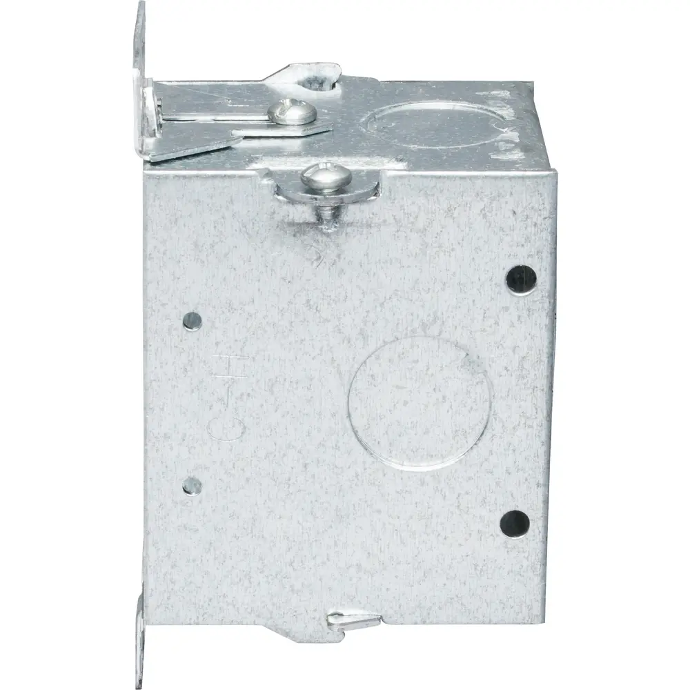 2-3/4" Gangable Switch Box, (4) Cable, (2) 1/2" KOs, NM Clamps, Ears, 14 Cu. In.
