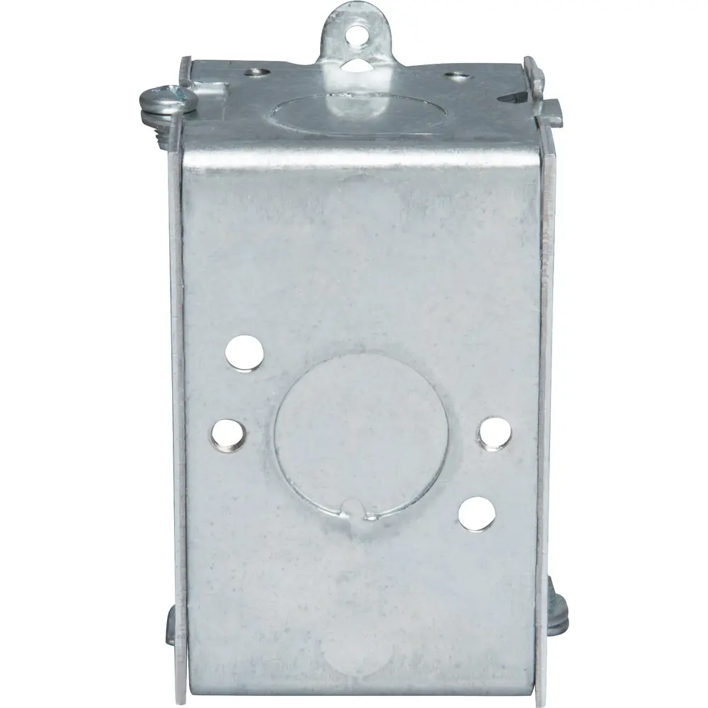 2" Gangable Switch Box, (4) 1/2" KO, Conduit, No Clamps, 10 Cu. In., Steel